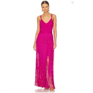 Strappy Ottoman Fringe Gown - Used ONCE